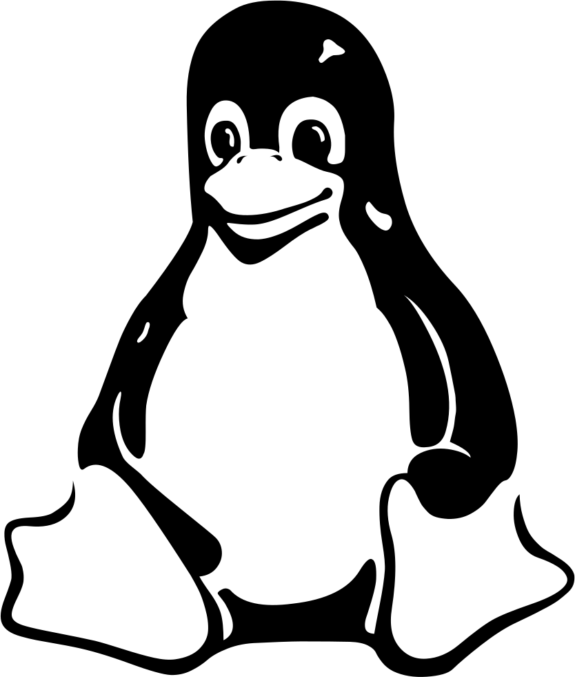 Linux Penguin Logo Outline PNG