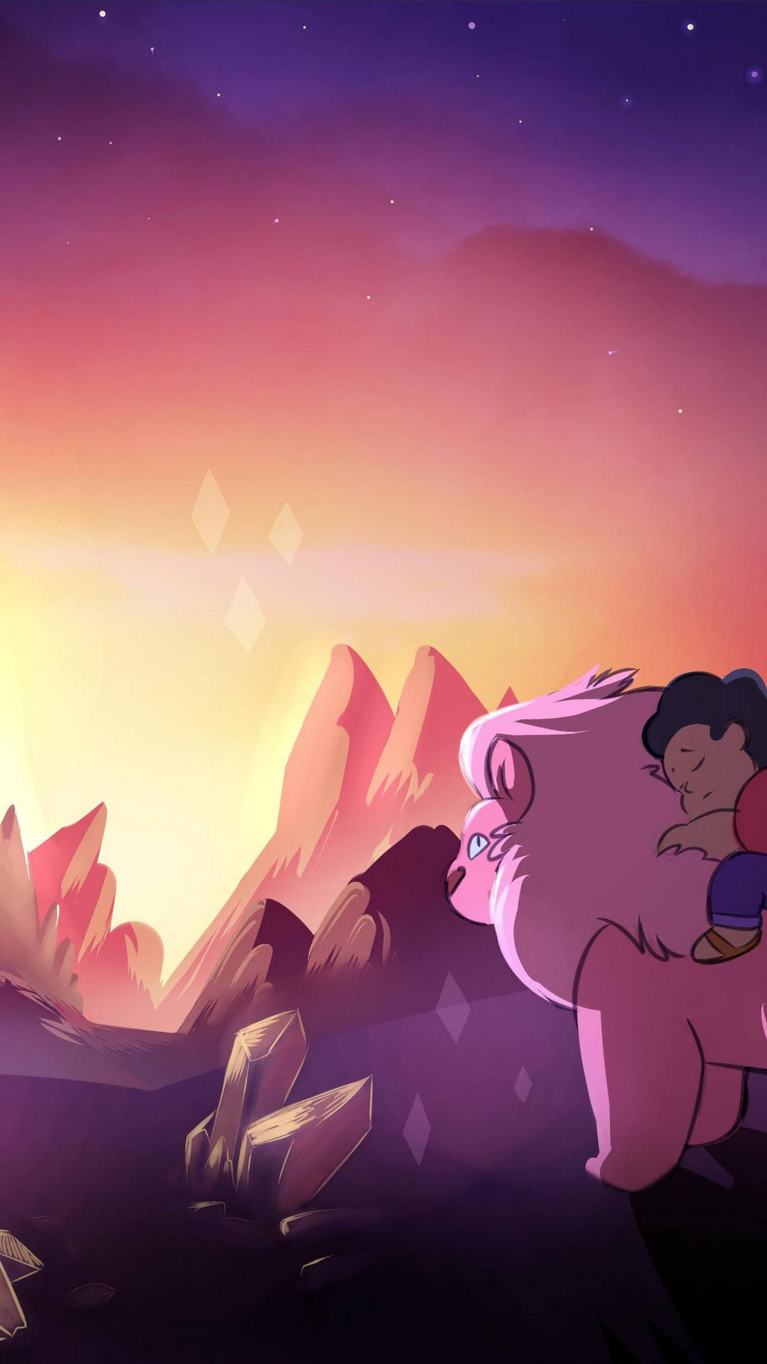 Lion And Steven Universe Ipad Background