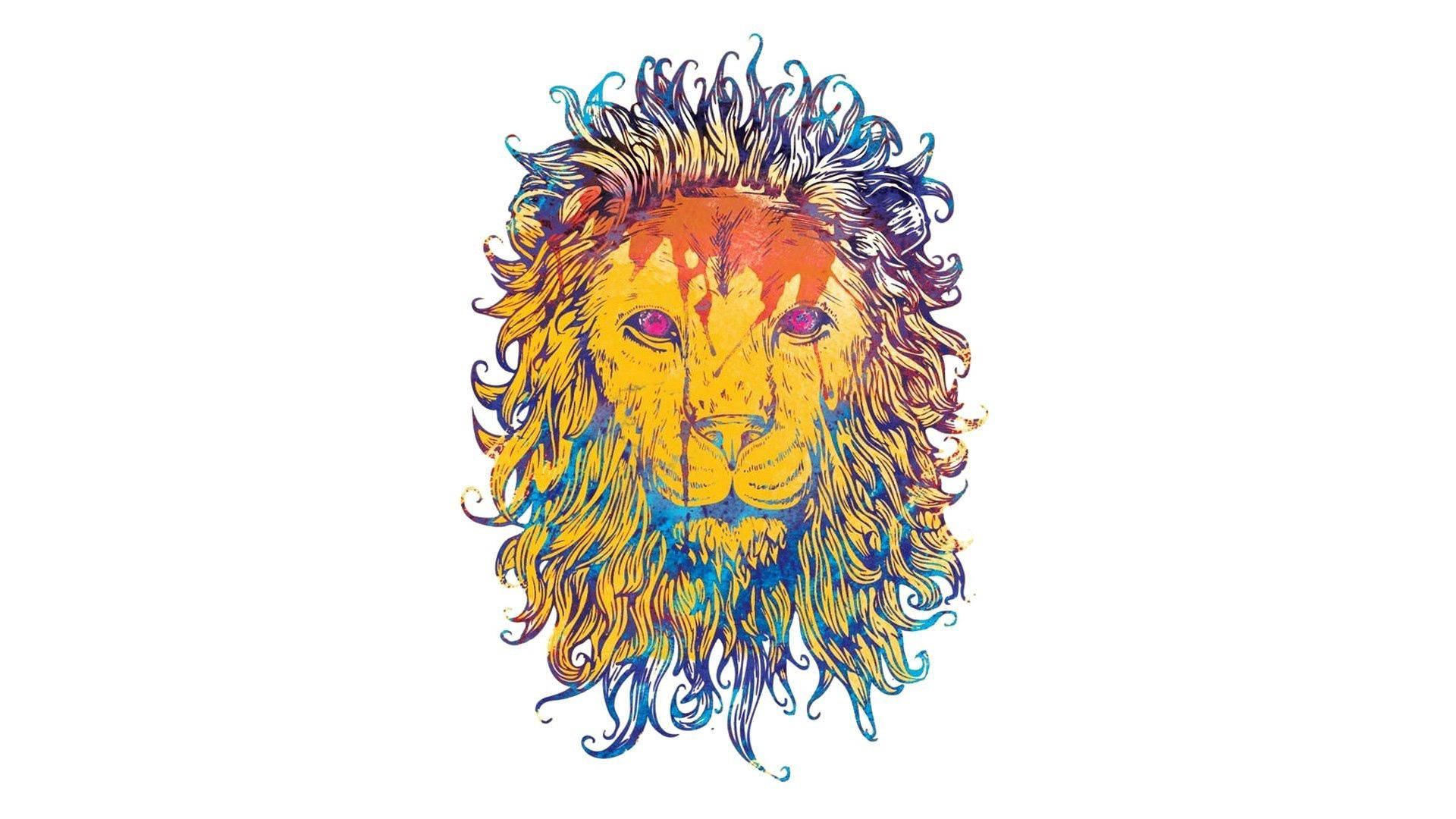 Lion Colorful Art Wallpaper