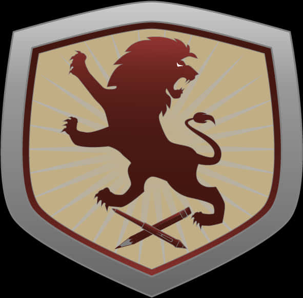 Lion Crest Shield Emblem PNG