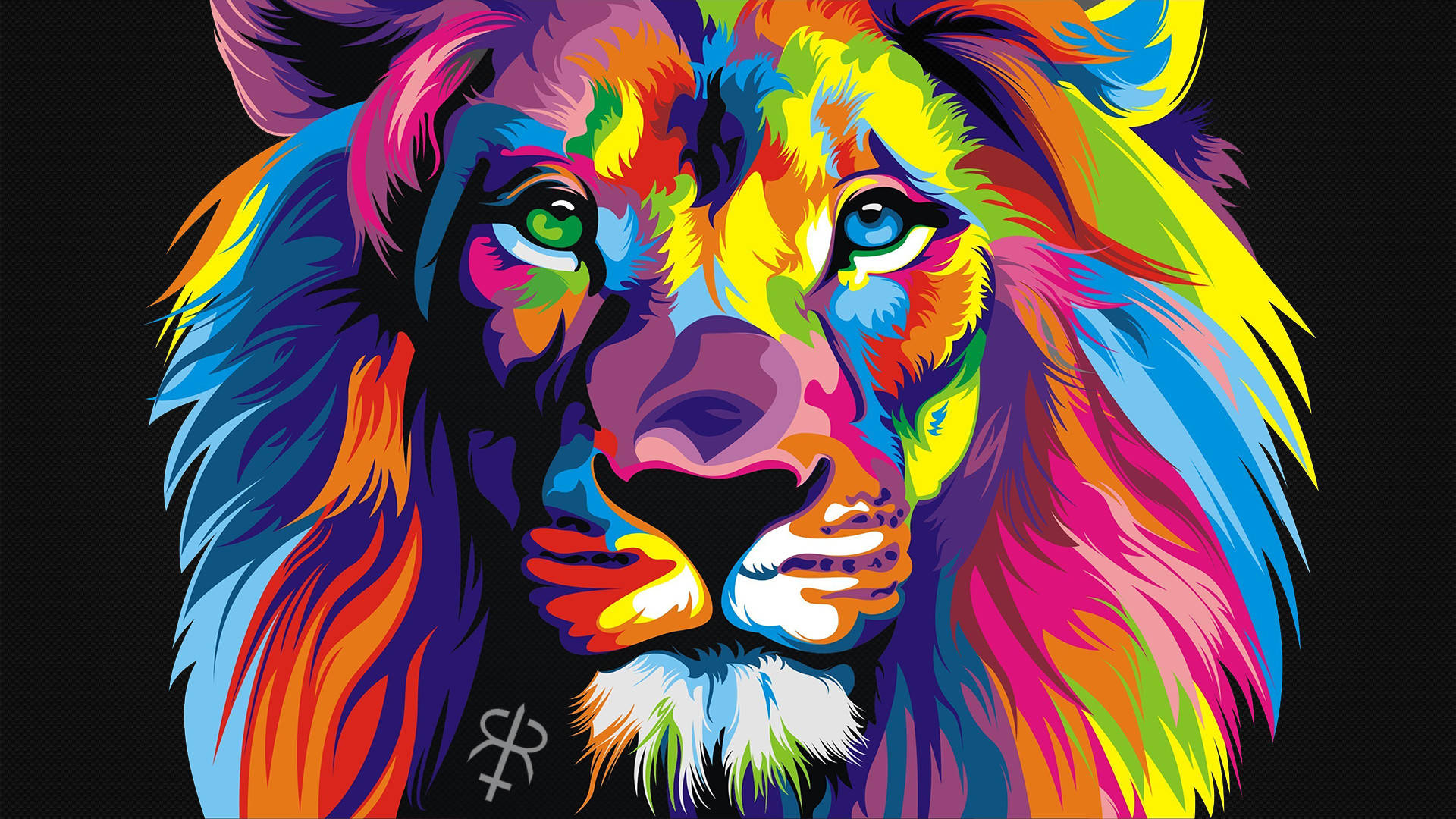 Lion Digital Drawing Wallpaper
