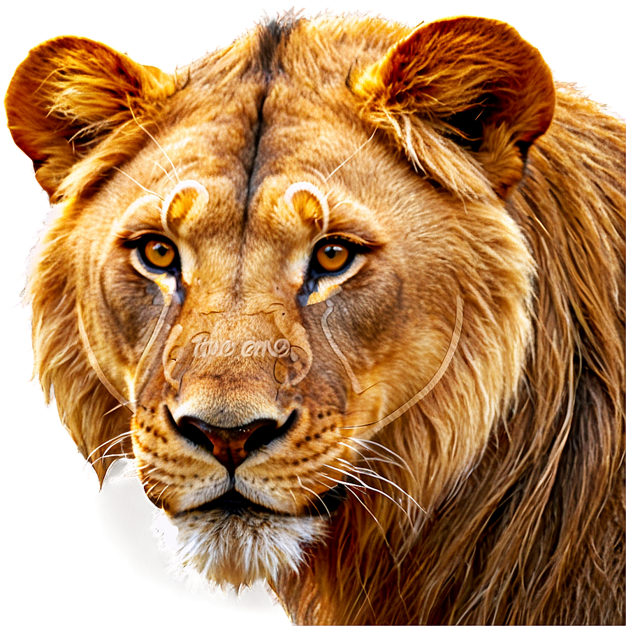 Lion Face Art Png 06122024 PNG