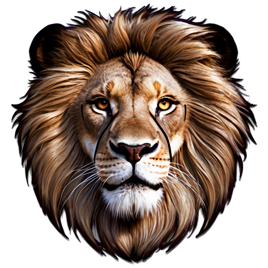 Lion Face Art Png Bkf90 PNG