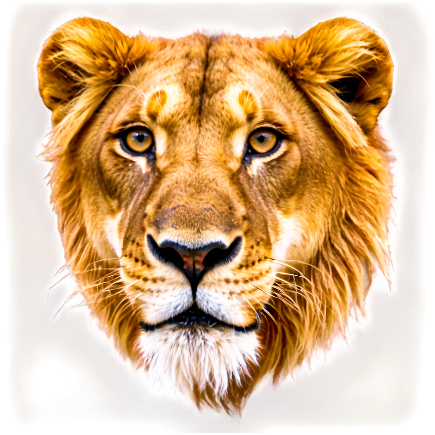 Lion Face Close-up Png Odu2 PNG