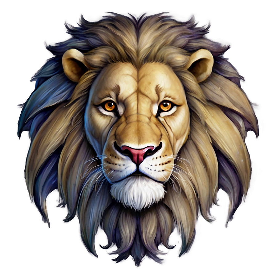 Lion Face Fantasy Art Png 06122024 PNG