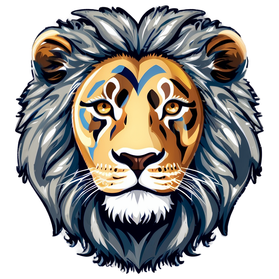 Lion Face Graphic Png 06122024 PNG