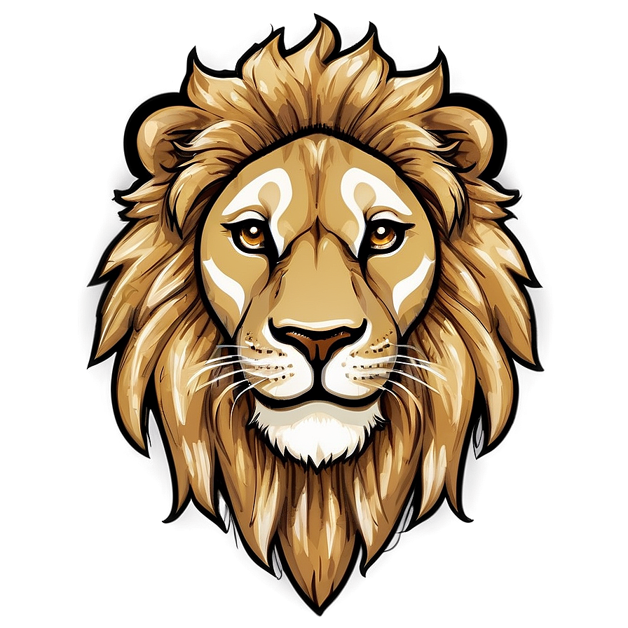 Lion Face Illustration Png 4 PNG