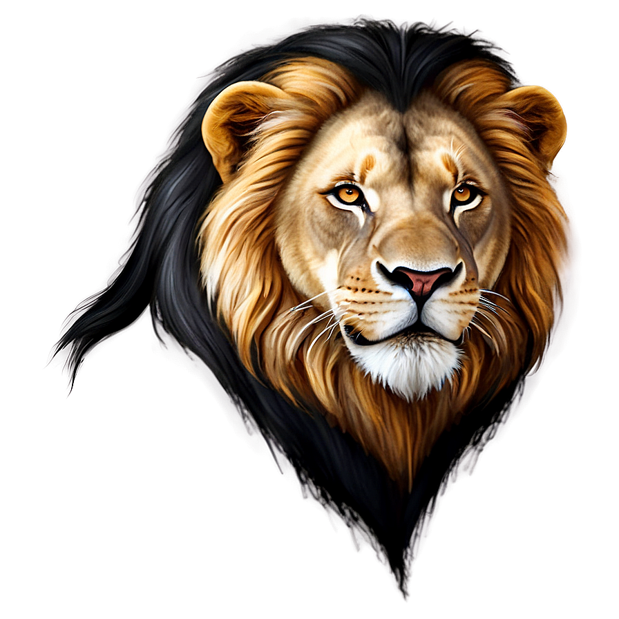 Lion Face Illustration Png Gtr8 PNG