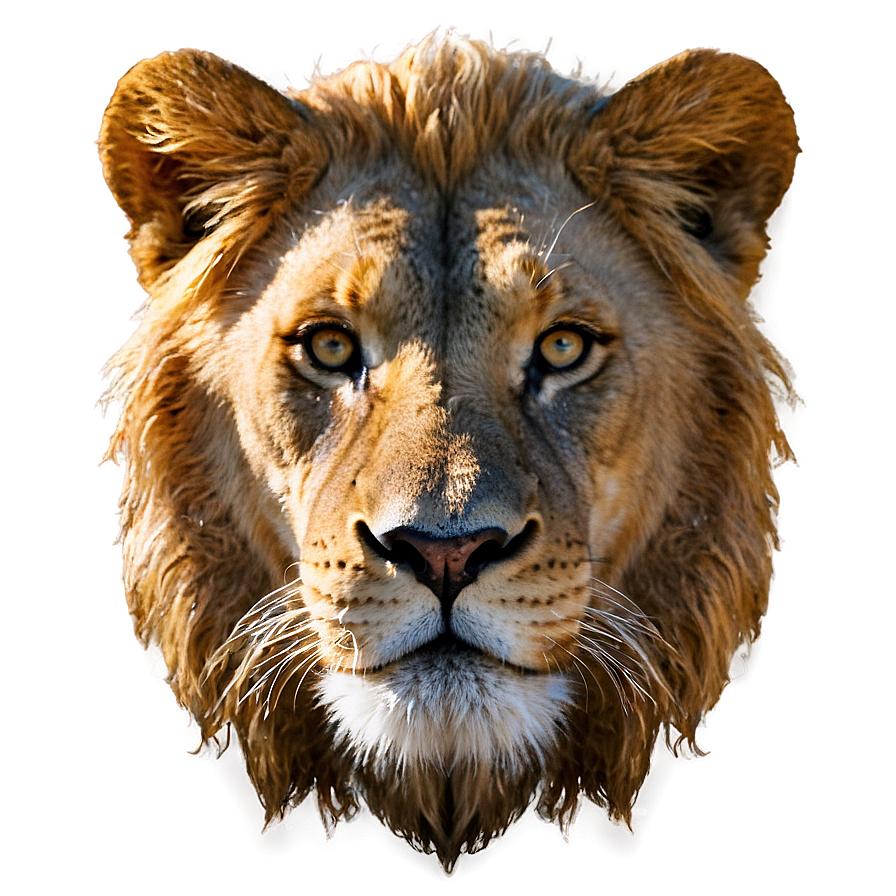 Lion Face In Sunlight Png Fgs20 PNG