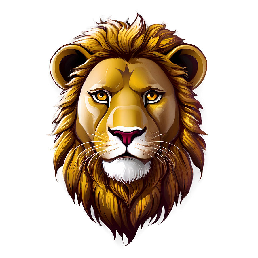 Lion Face Mascot Png 06122024 PNG