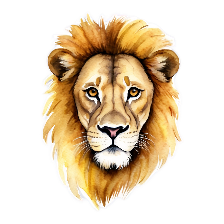 Lion Face Watercolor Png Ies PNG