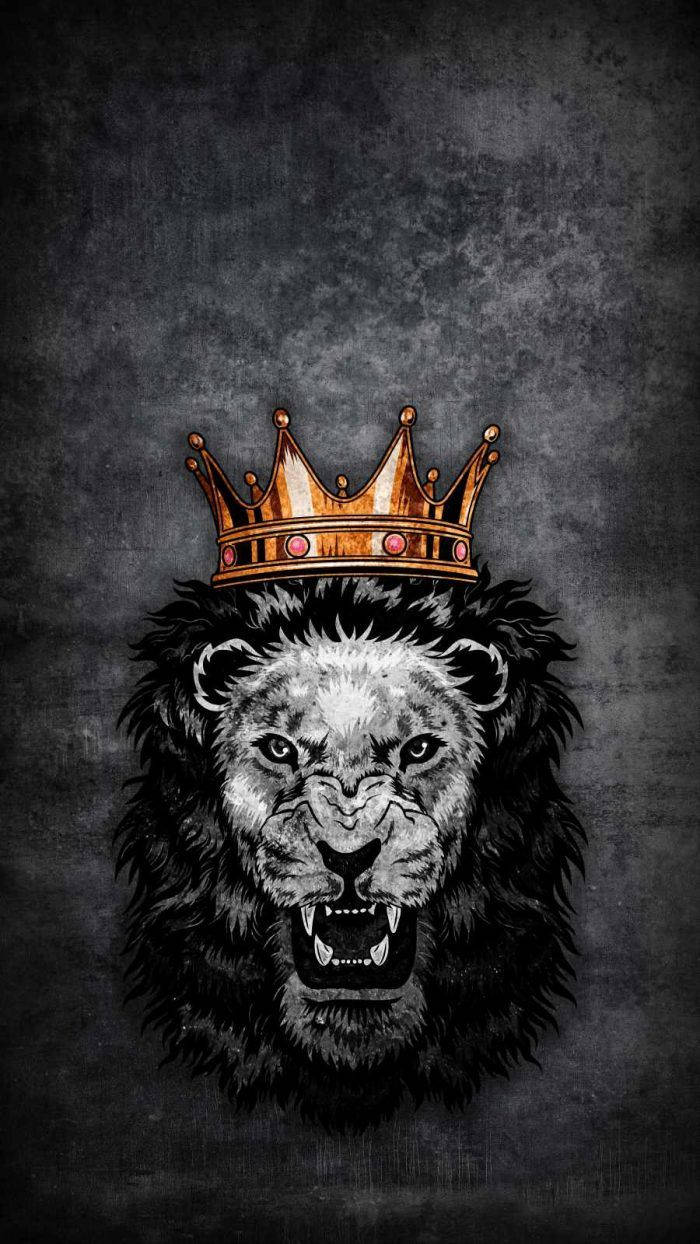 Løve frygtløs konge Logo baggrundsbillede Wallpaper