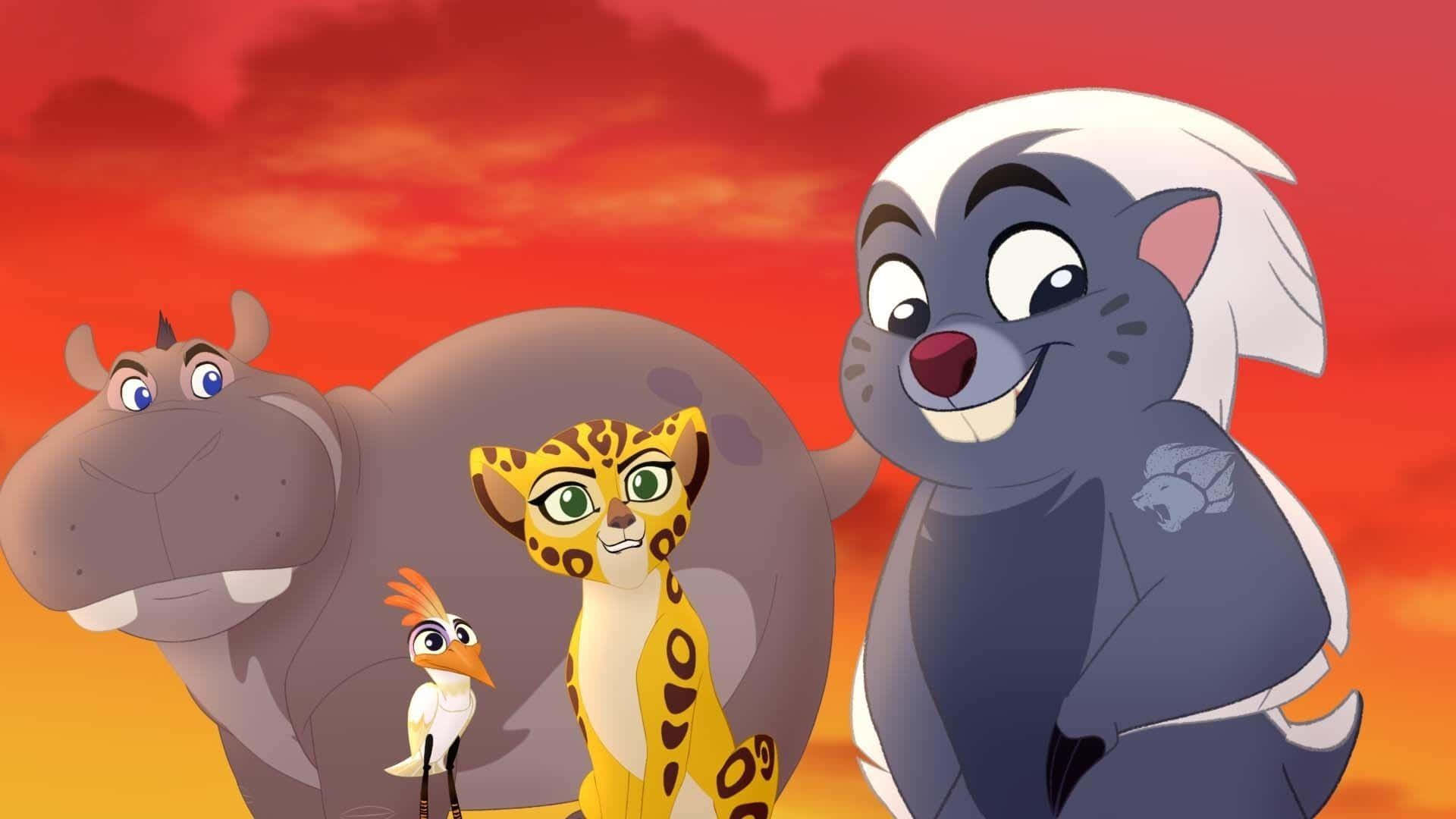 "The Lion Guard protects the Pride Lands and defends the Circle of Life." Wallpaper