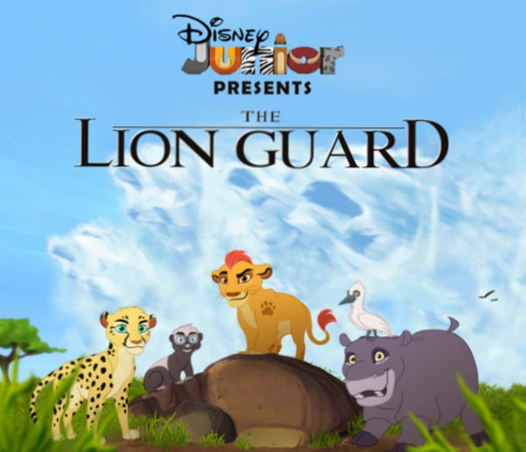 Disney Junior Lion Guard lyser op værelset med sine farverige billeder. Wallpaper