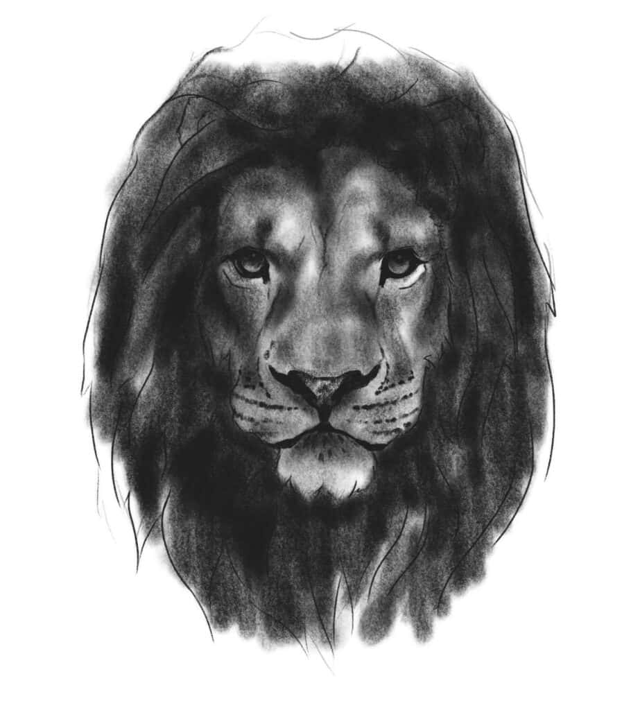 "The Wise and Majestic Lion Head"
