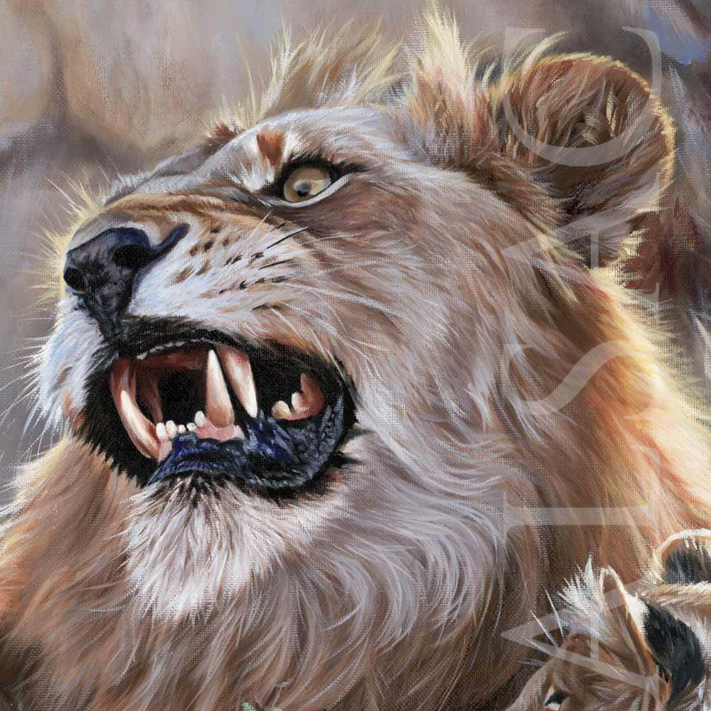 Image  Profile of Roaring Lion Head