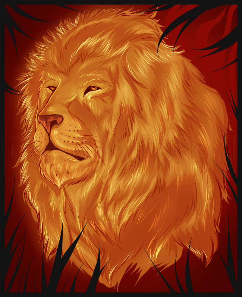 Vilddjurskönhet - Majestätisk Lejonshuvud