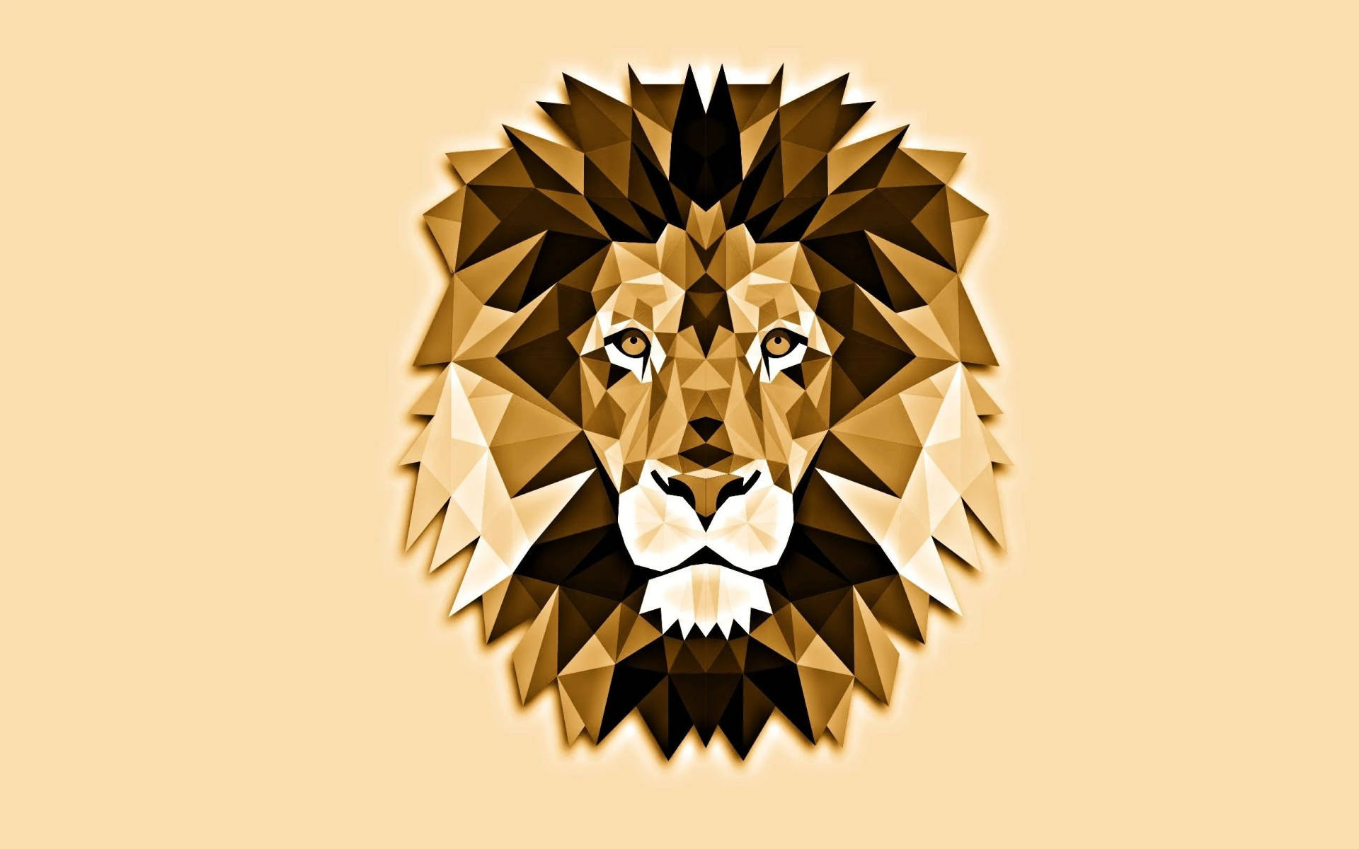 Lion Head Polygon Wallpaper
