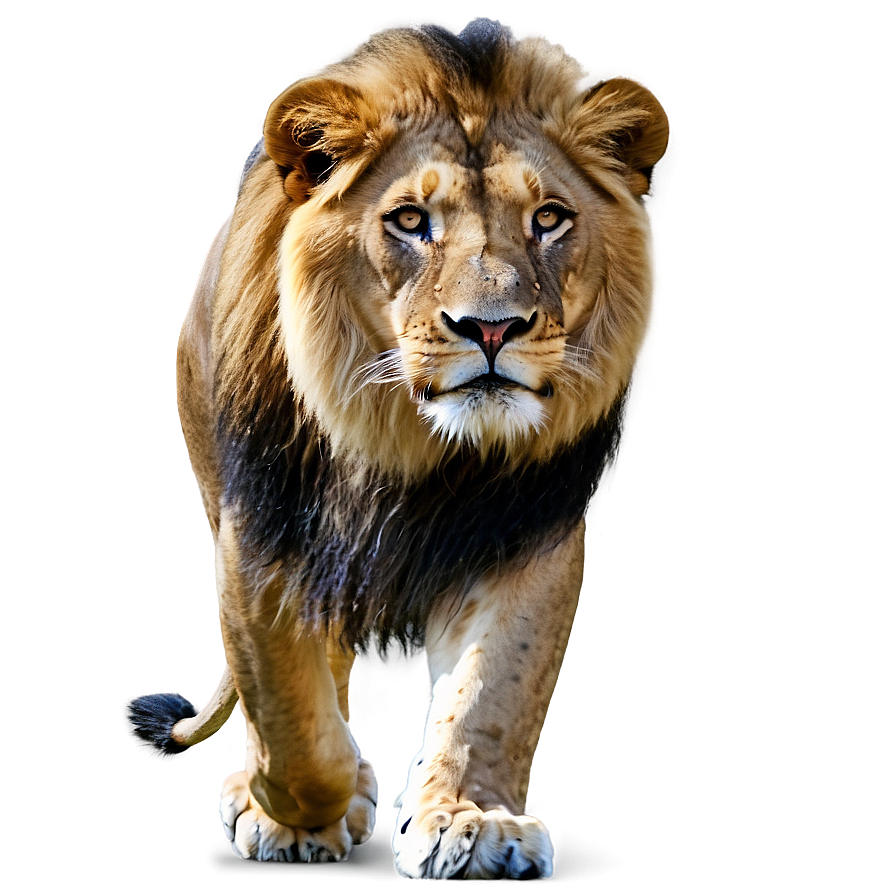 Download Lion In Grassland Png Eyi | Wallpapers.com