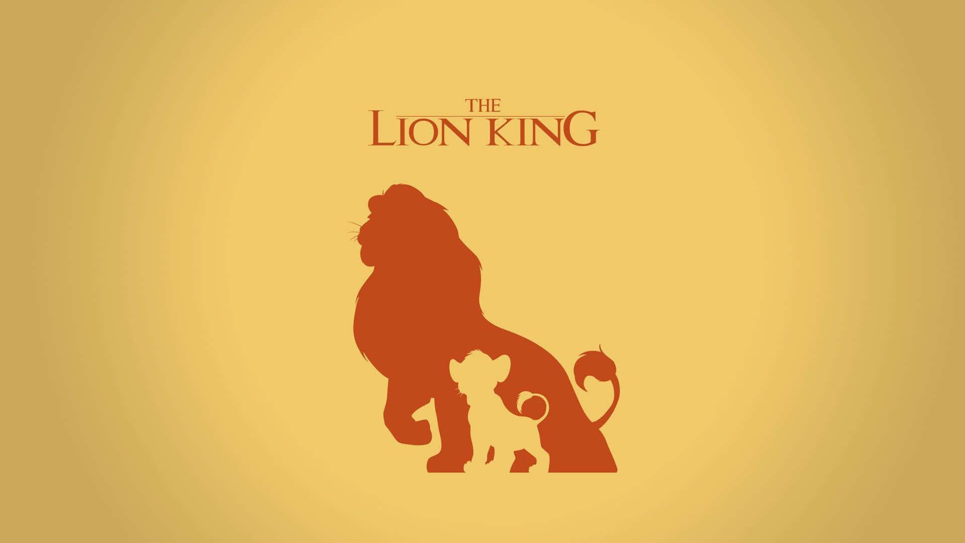 Hintergrundmit Simbas Silhouette Aus Der König Der Löwen