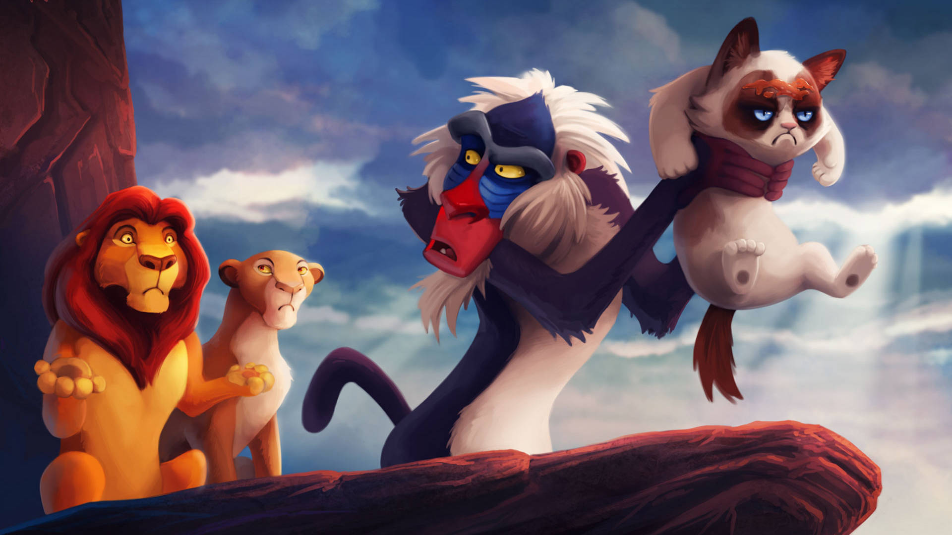 Lion King-cat Meme Background