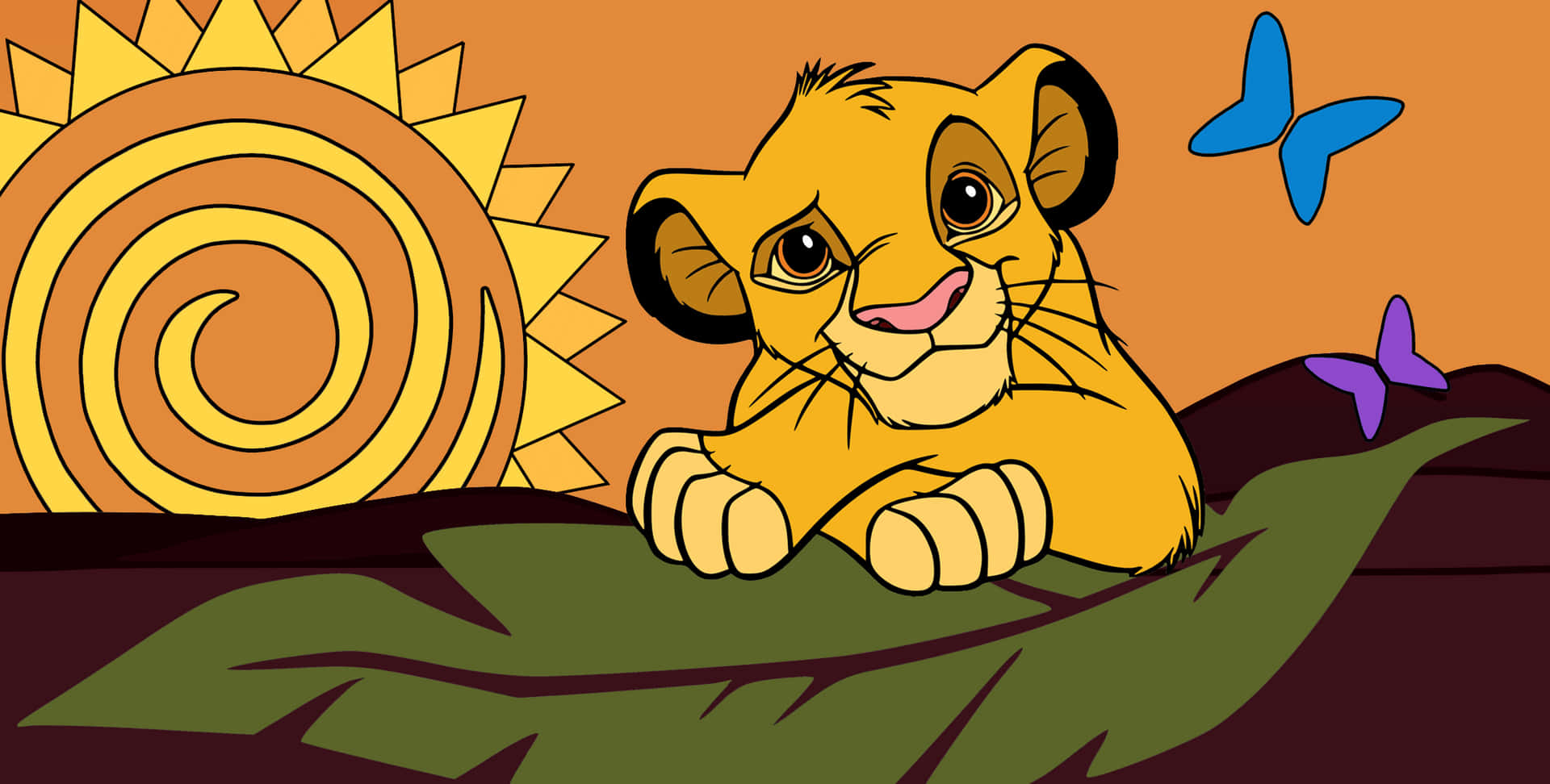 Lejonkungenbaby Simba Bild