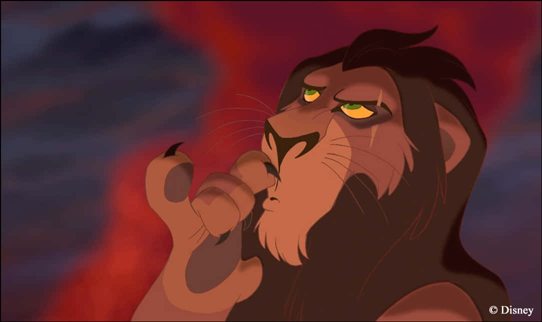 Opríncipe Ardiloso Scar Do Filme O Rei Leão Da Disney. Papel de Parede