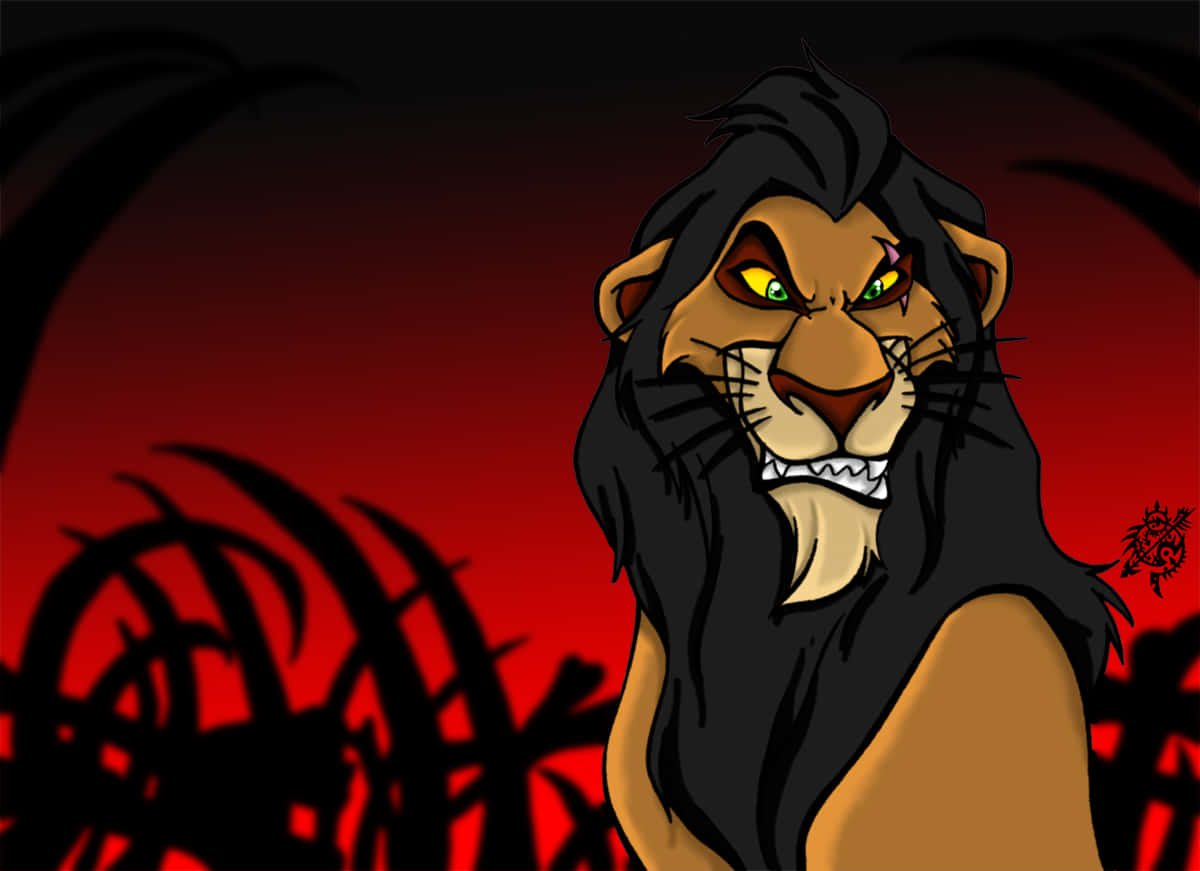 A portrait of the notorious Lion King villain, Scar Wallpaper