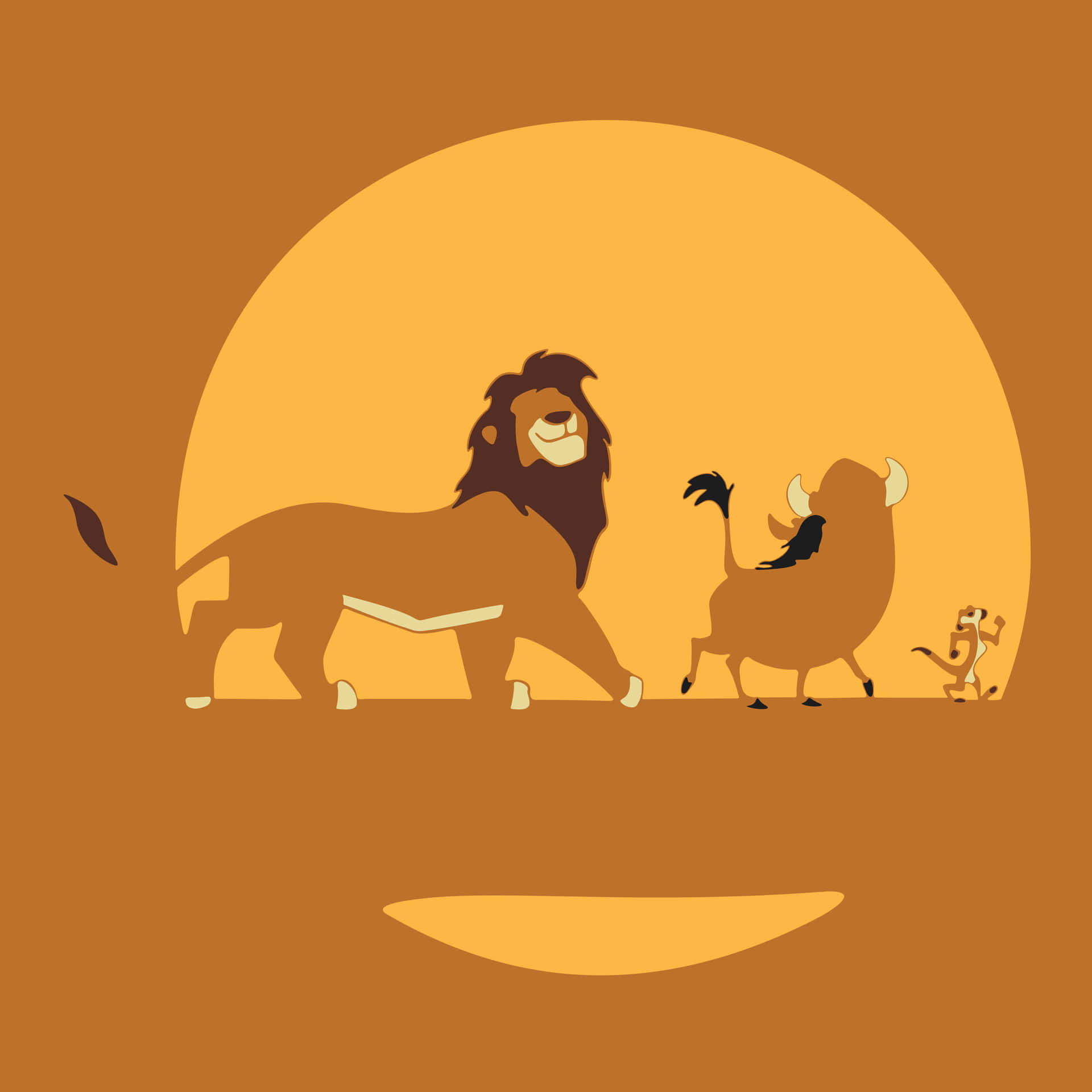 Lion King Silhouette Sunset Wallpaper