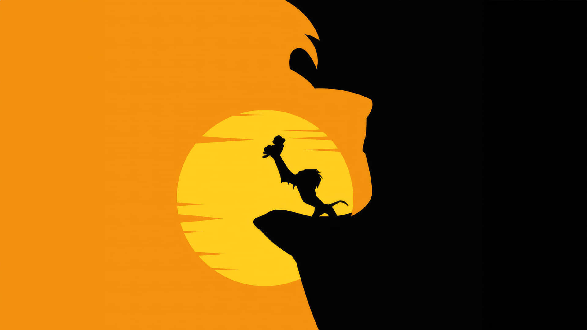 Lion King Simba Silhouette Wallpaper