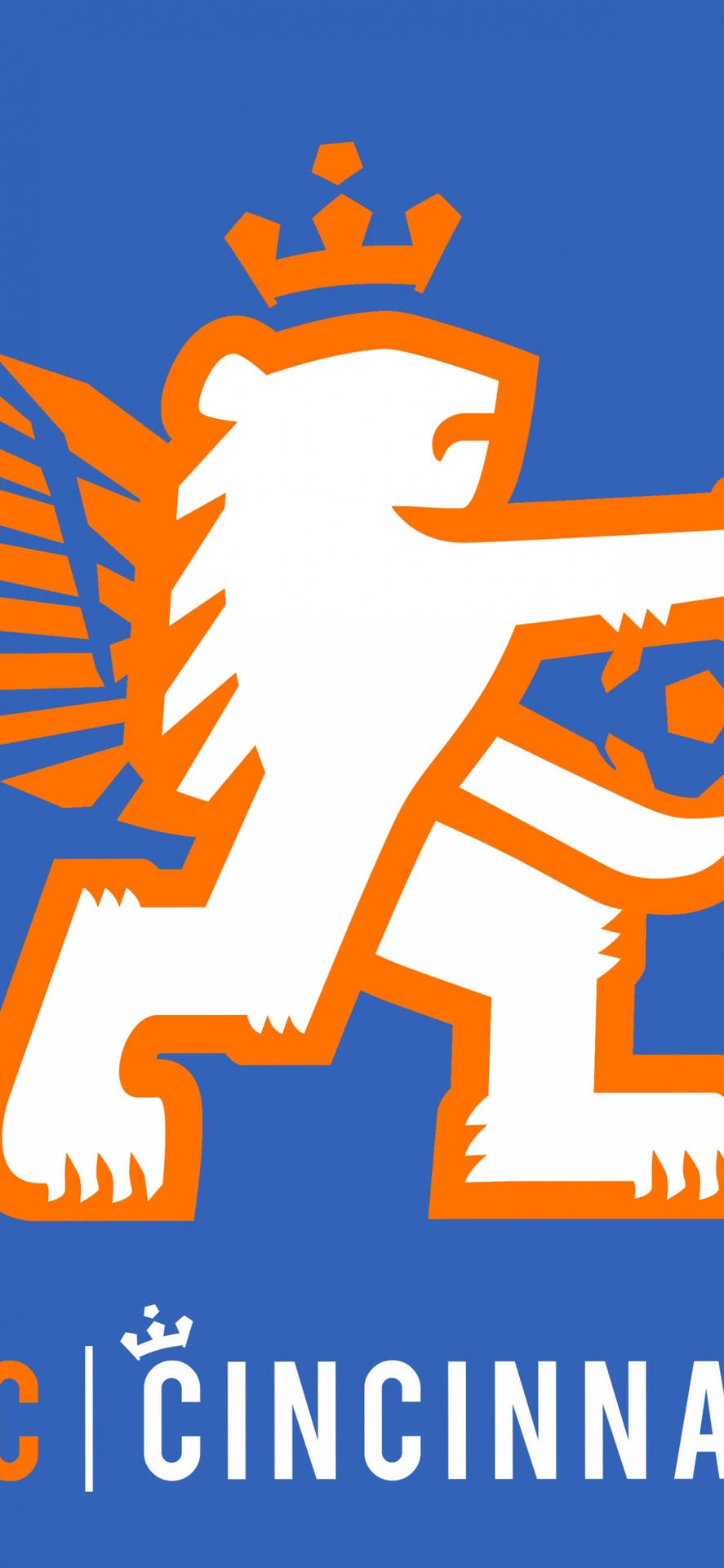 Løven fra FC Cincinnati logo på væg papir Wallpaper