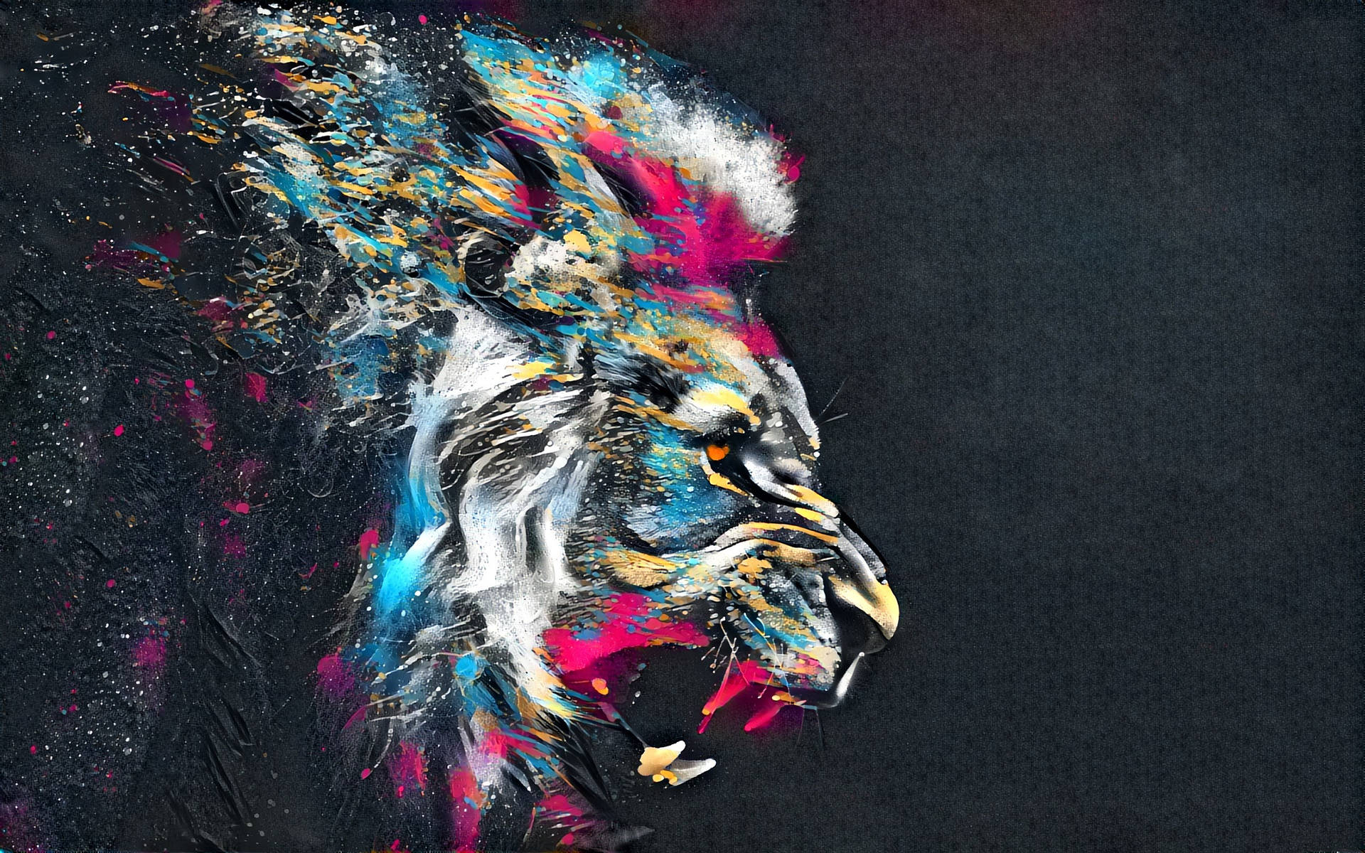 Lion Paint Splash Wallpaper