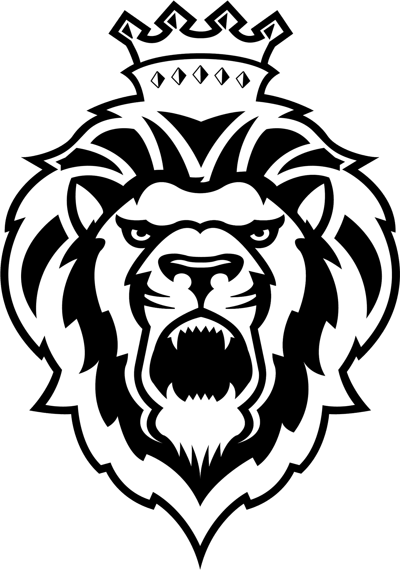 Lion_with_ Crown_ Vector_ Art PNG