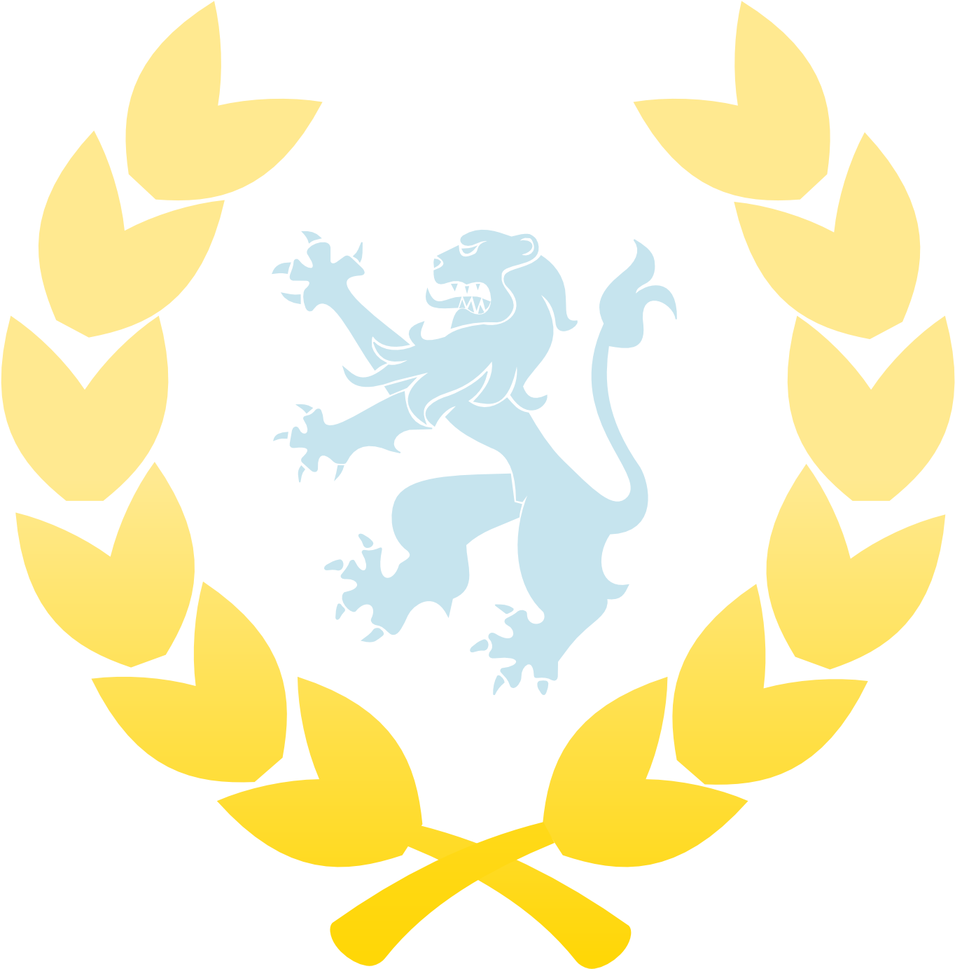 Lionand Laurel Wreath Emblem PNG