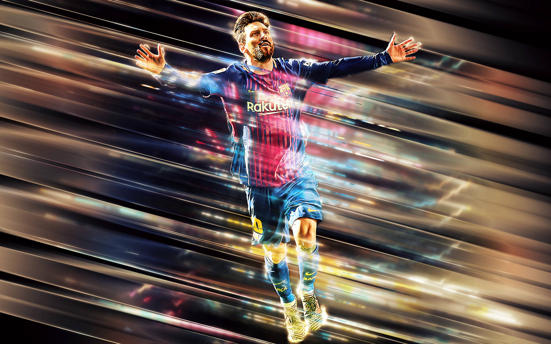 Arte Grafica Di Lionel Messi 2020 Sfondo