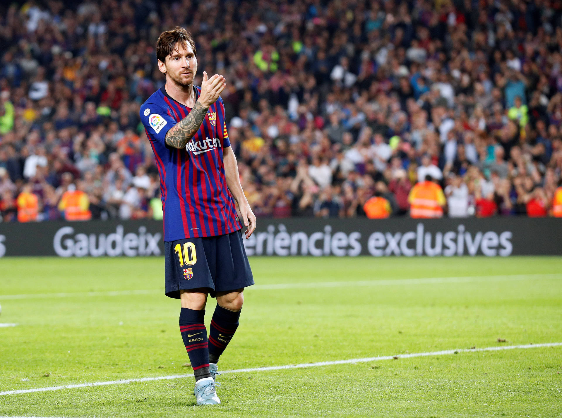 Lionel Messi 2020 On Field Wallpaper
