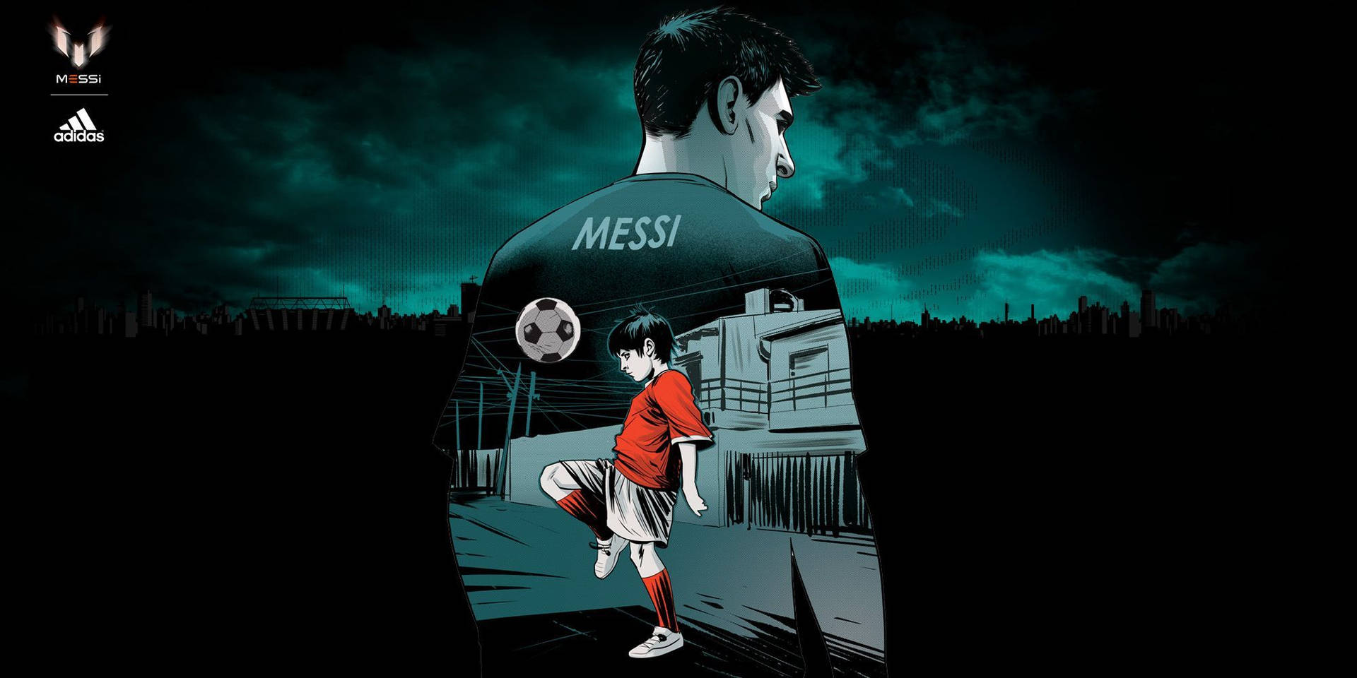 Lionel Messi Adidas Hd Football Papel de Parede