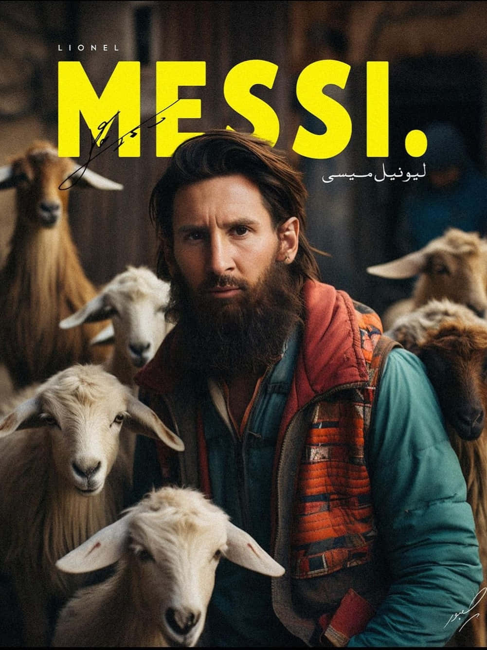 Lionel_ Messi_ Among_ Goats Wallpaper