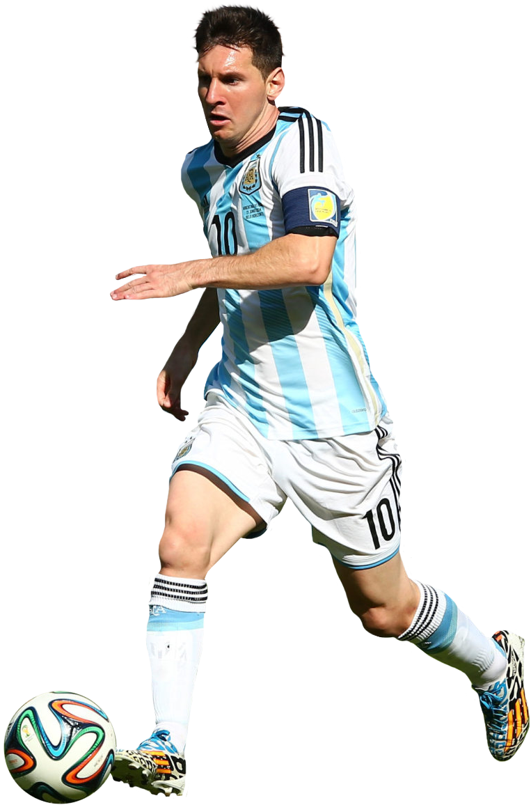 Lionel Messi Argentina Action Shot PNG