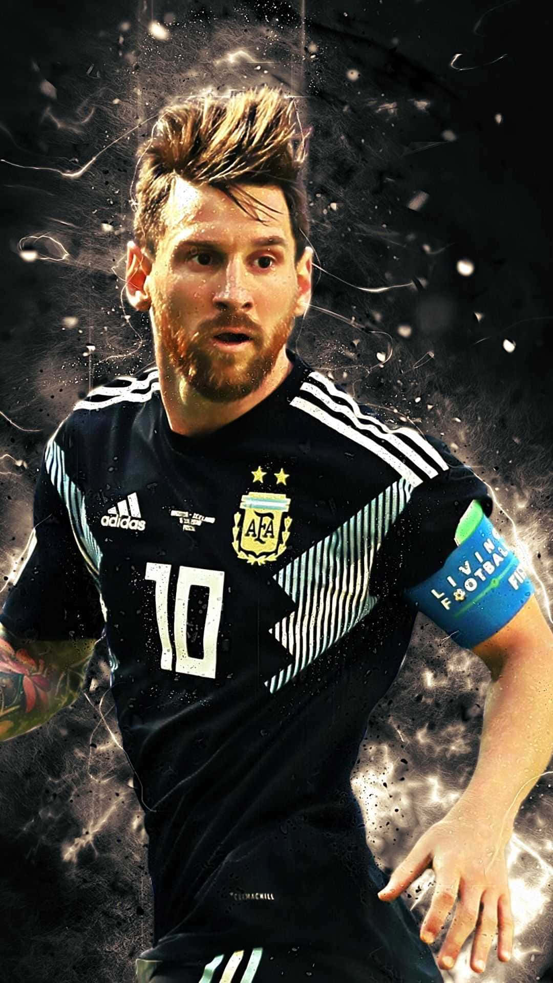 Lionel Messi Argentinië Shirt 2022 Achtergrond