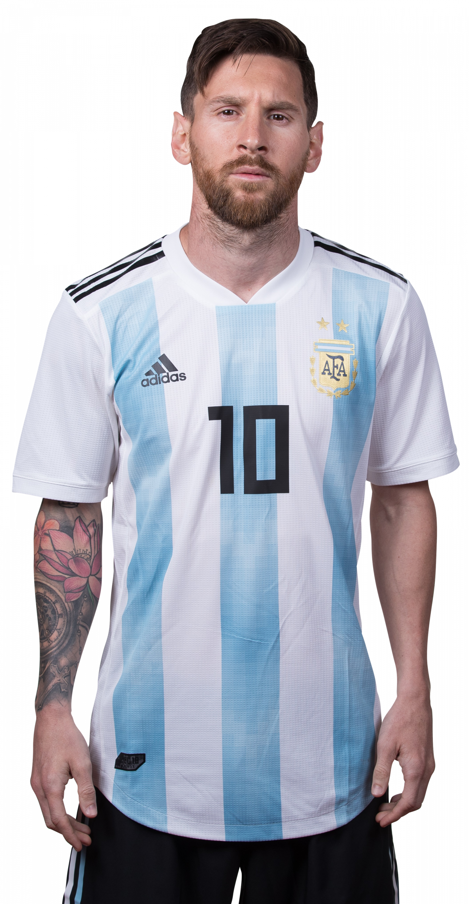 Lionel Messi Argentina Jersey Portrait PNG