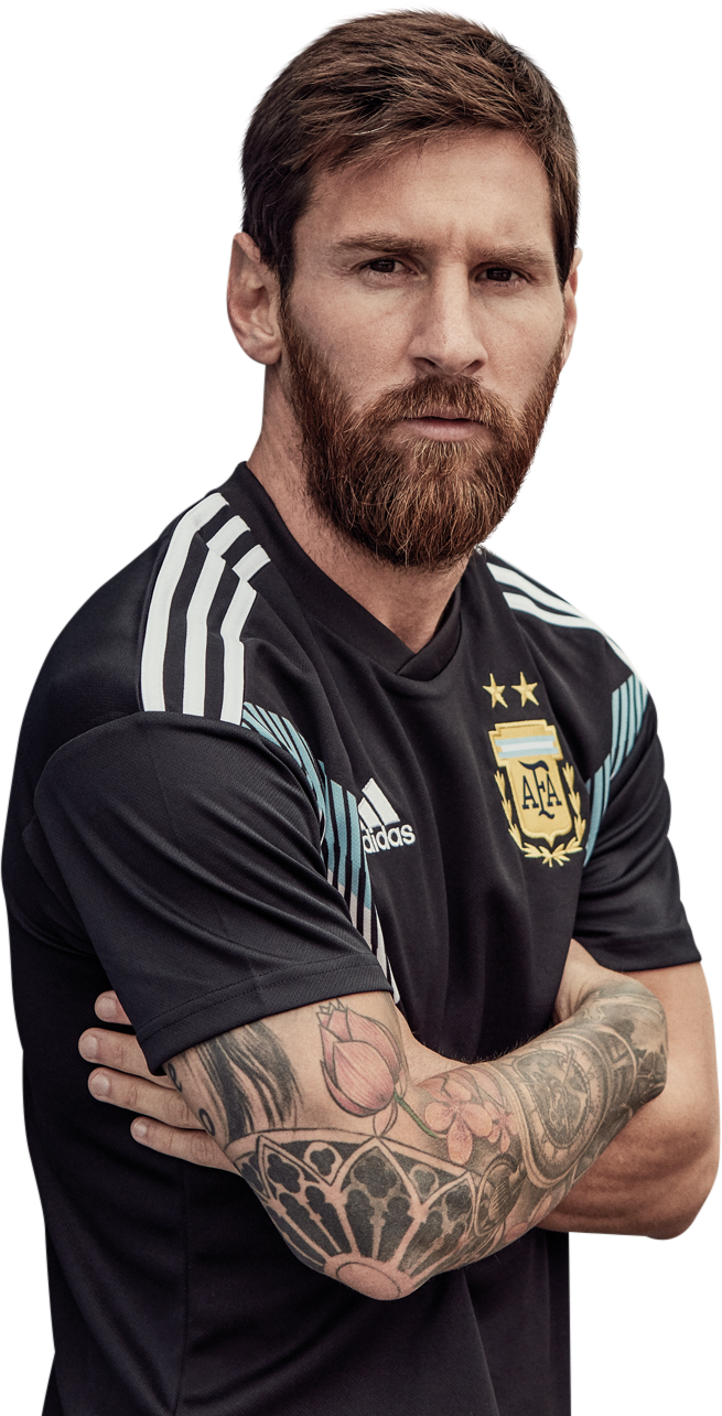 Lionel Messi Argentina Jersey Pose PNG