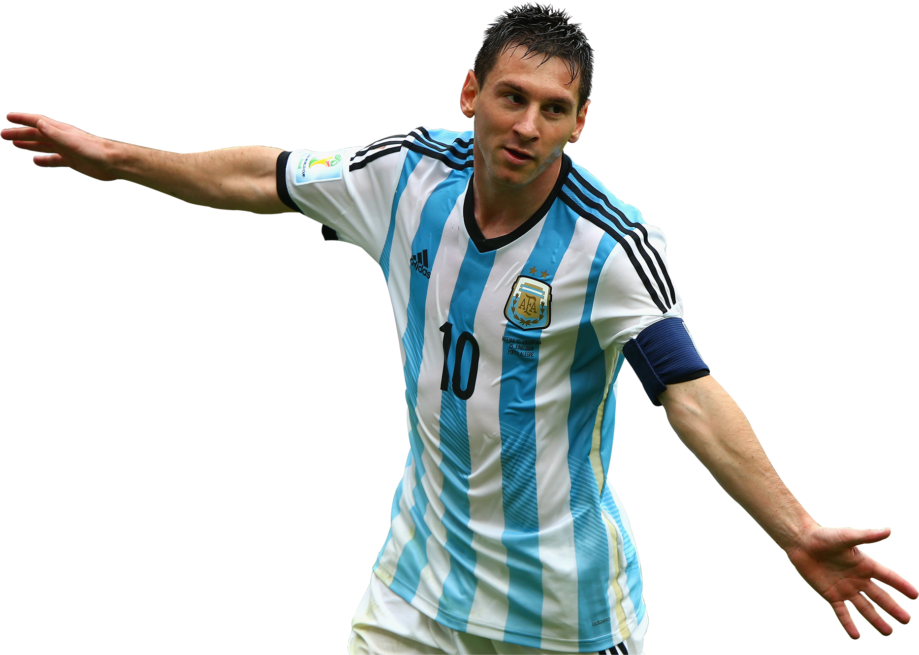 Lionel Messi Argentina Kit Celebration PNG