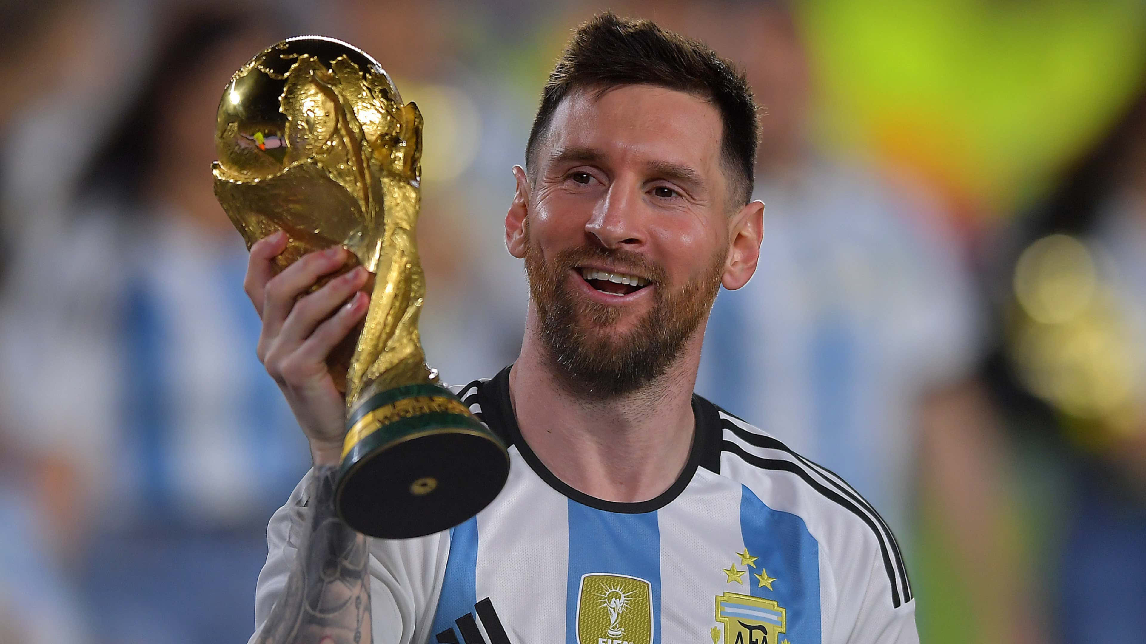 Lionel Messi Op Het Wereldkampioenschap Achtergrond