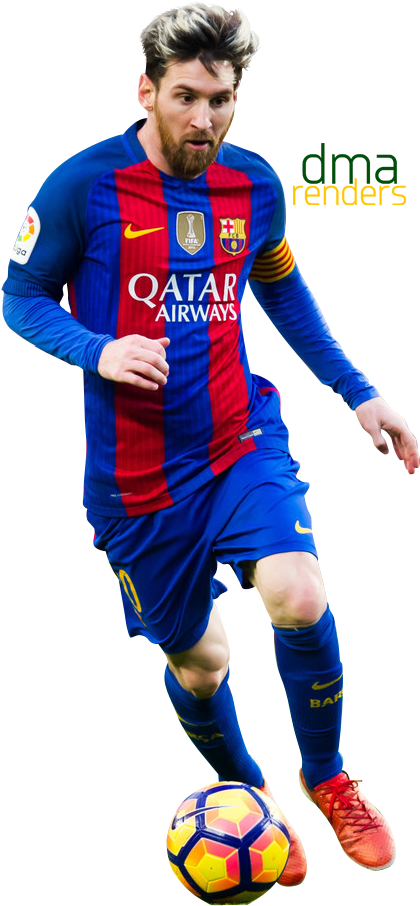 Lionel Messi Barcelona Action PNG