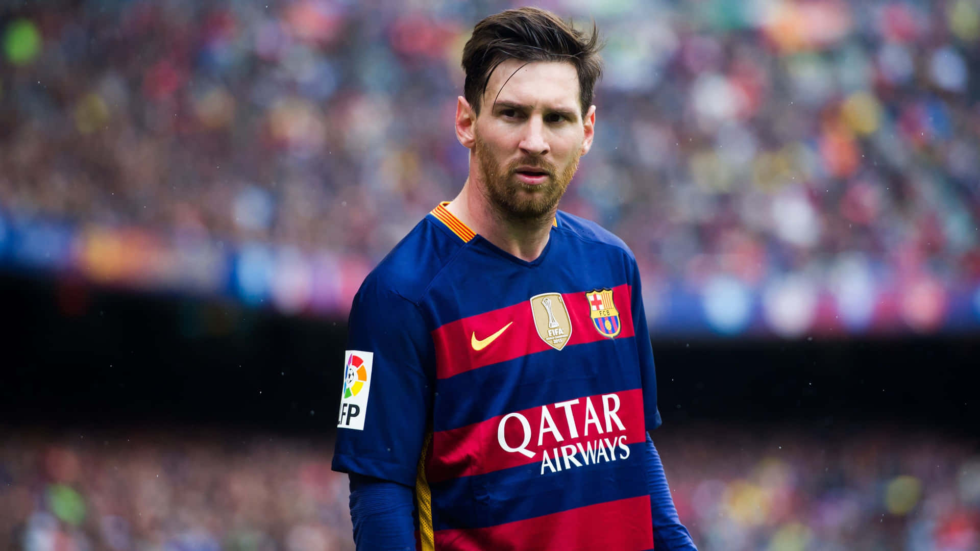 Lionel Messi Barcelona F C Uniform Wallpaper