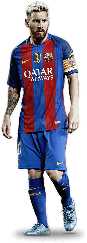 Lionel Messi Barcelona Kit PNG