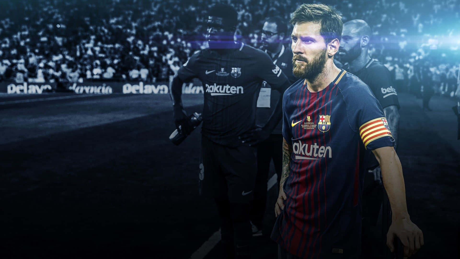 Lionel Messi Barcelona Match Entrance4 K Wallpaper