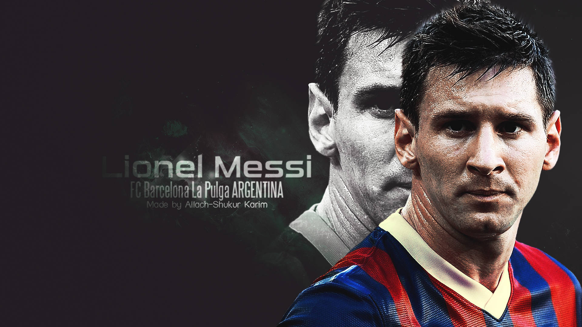 Retratode Lionel Messi En Barcelona. Fondo de pantalla