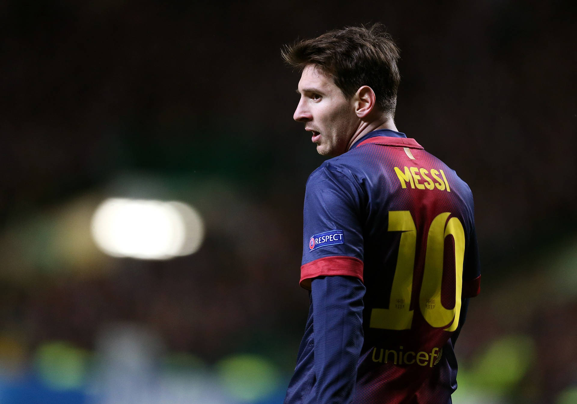 Lionel Messi Candid Side Profile Wallpaper
